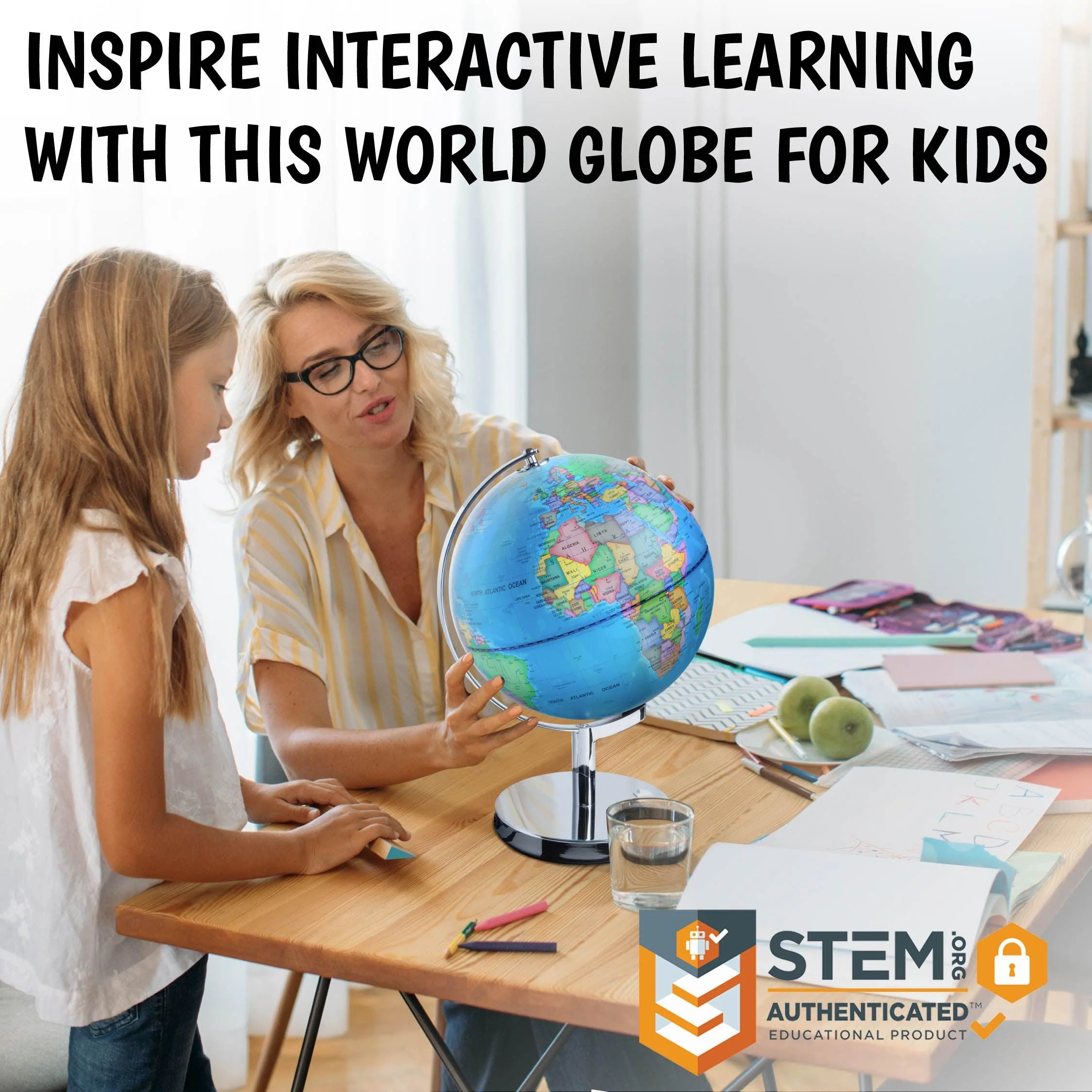 USA Toyz Illuminated Globe for Kids Learning - 9" Diameter - Image 5