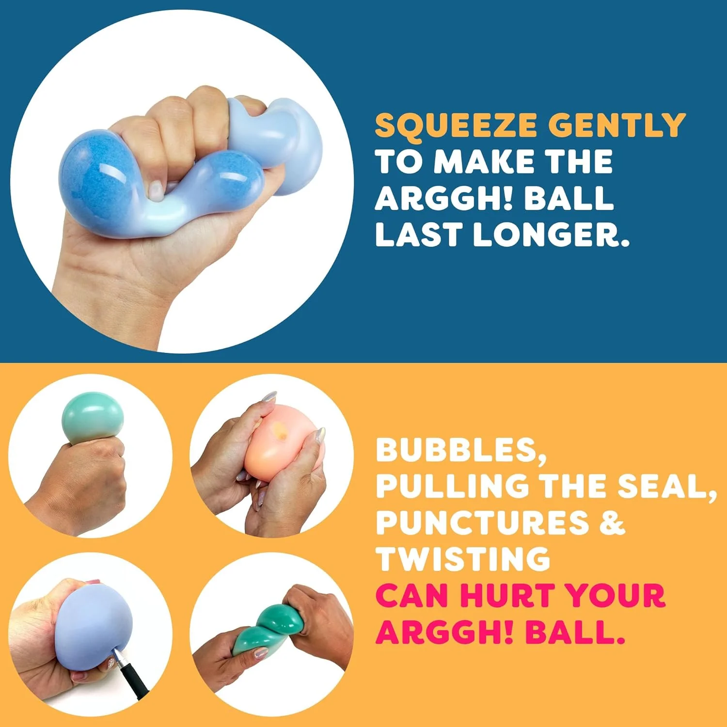 Power Your Fun Arggh! Ball Calm Mini Stress Ball 3 Pack - Image 6