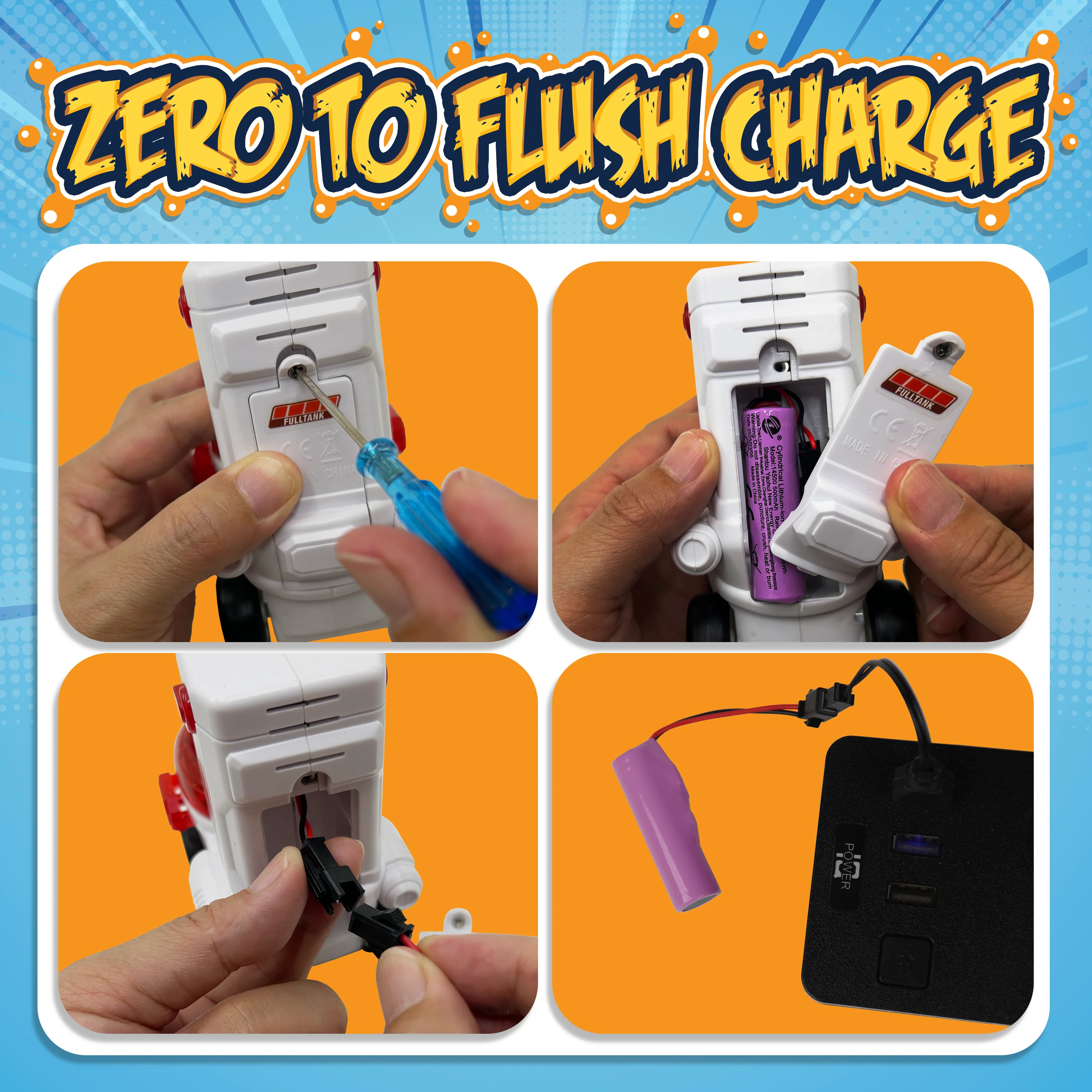 Force1 2pk Toilet Racer RC Toy - Image 6
