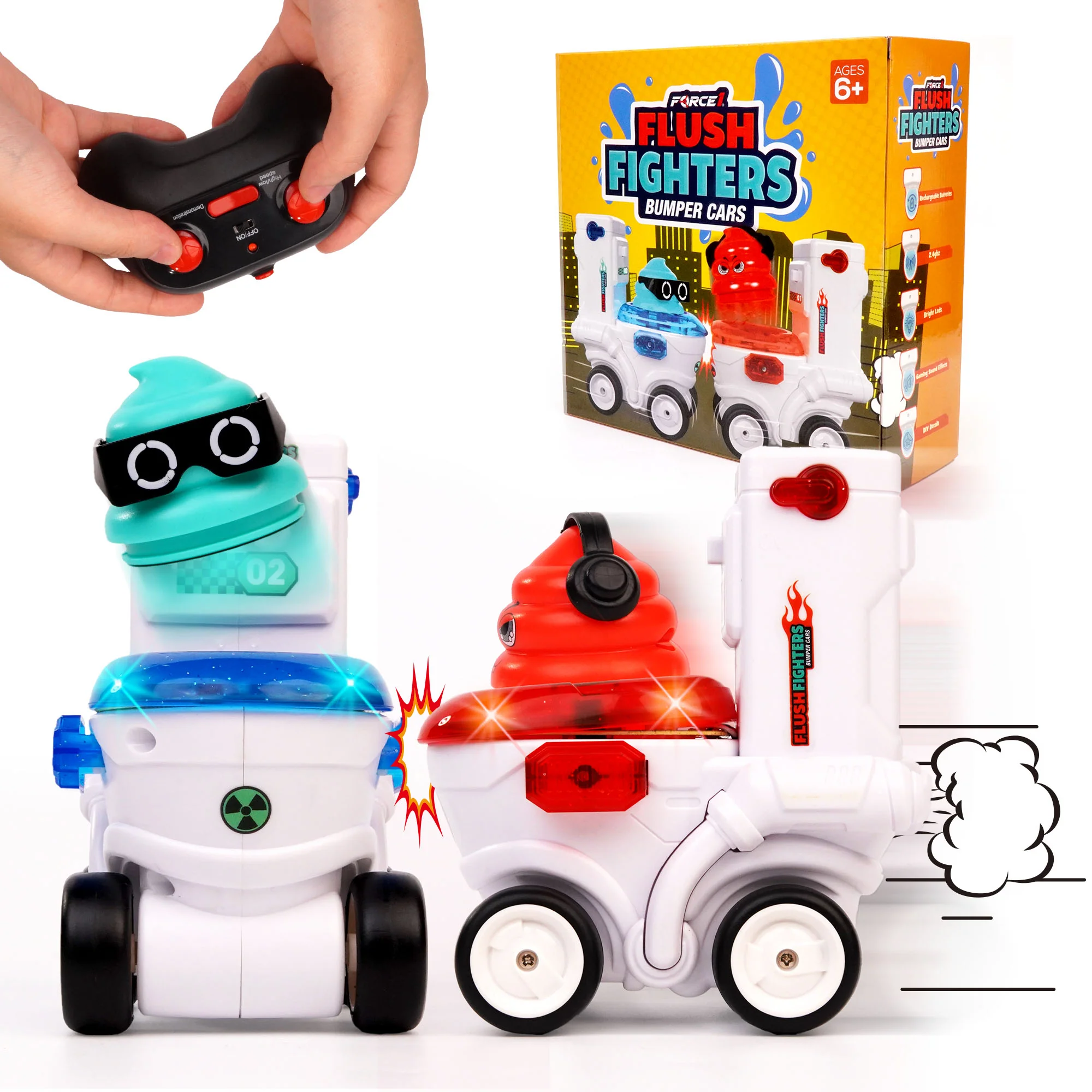Force1 Flush Fighters Bumper Cars 2pk - Image 7
