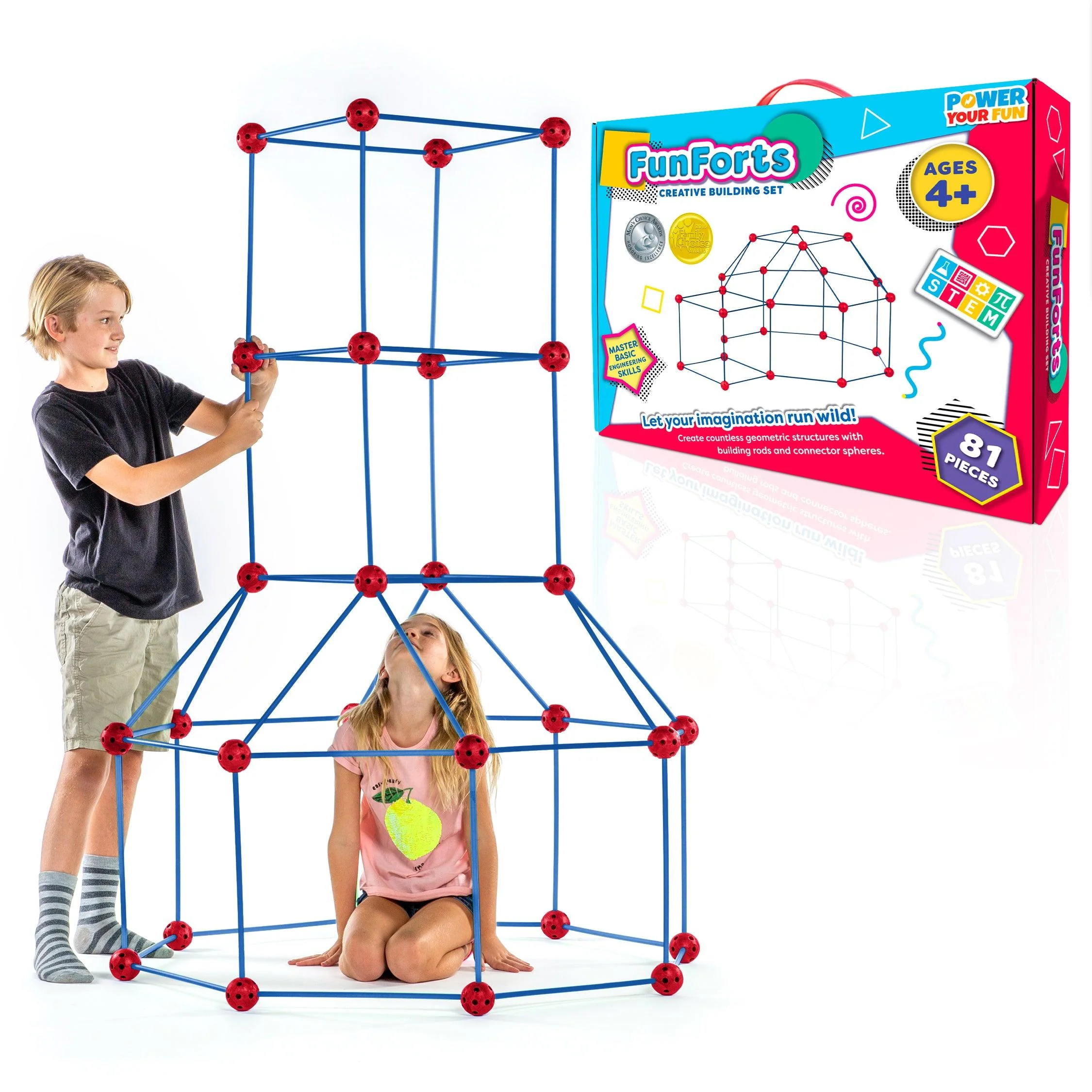 Power Your Fun 81pc Fun Forts Kids Tent Version 2
