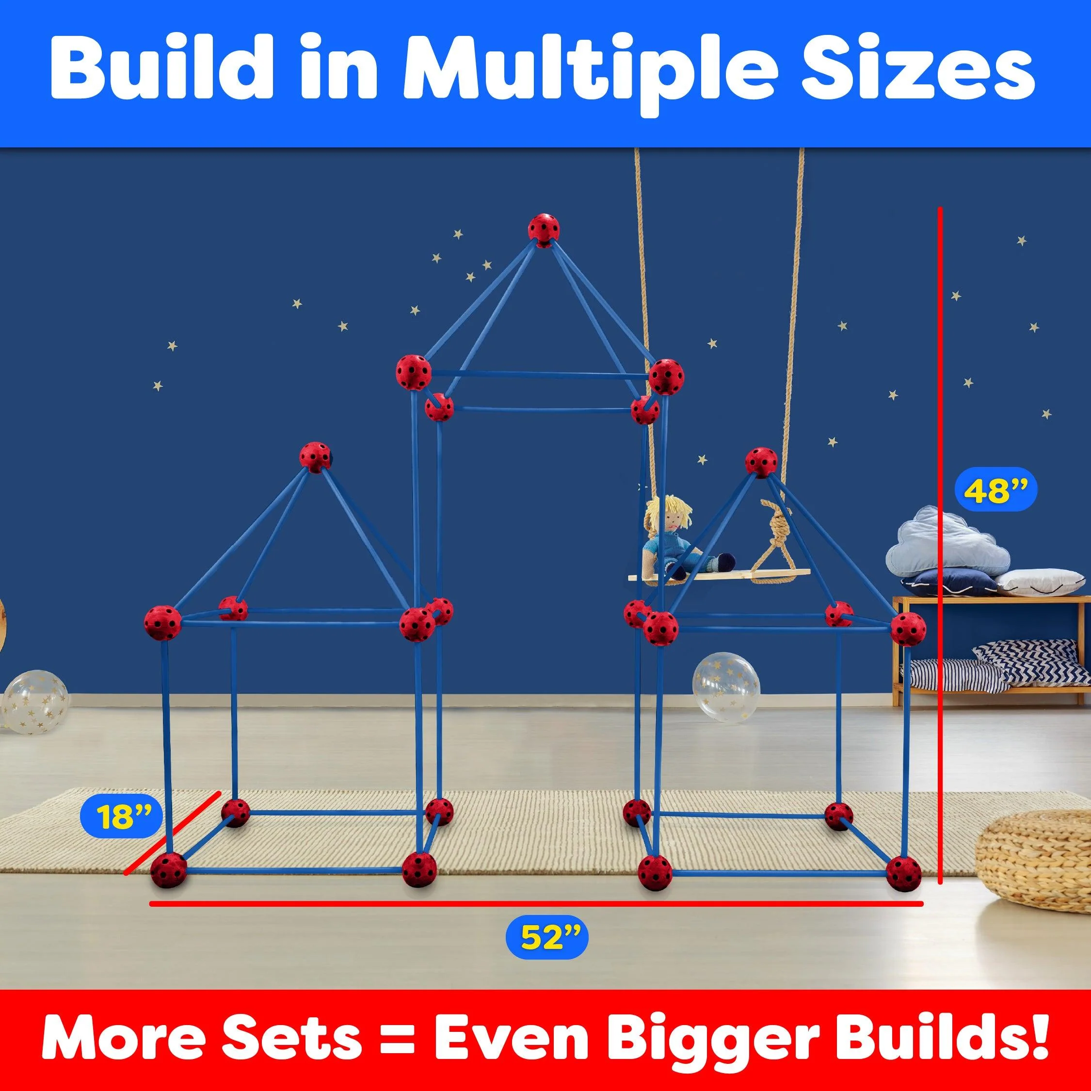 Power Your Fun 81pc Fun Forts Kids Tent Version 2 - Image 5