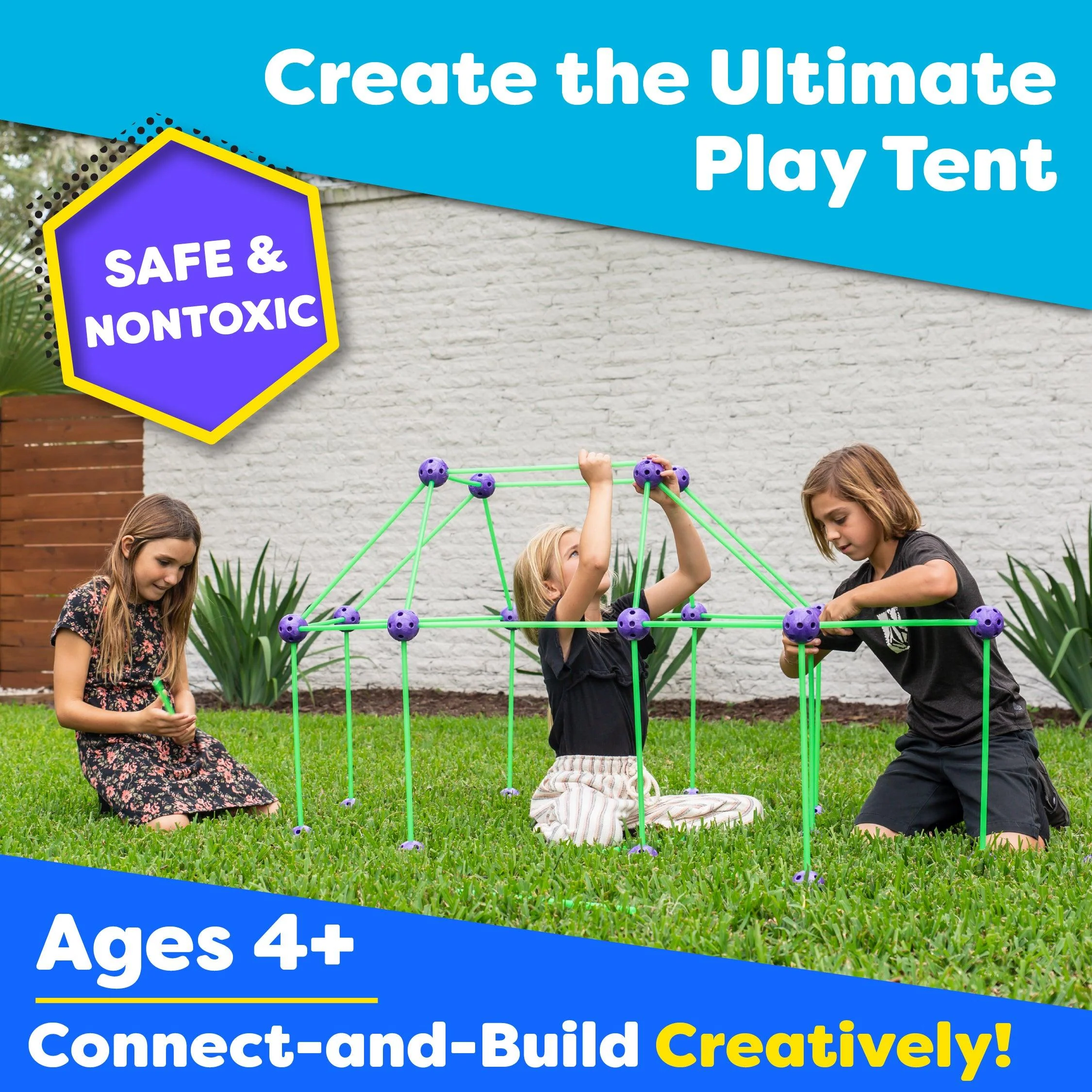 Power Your Fun 81pc Fun Forts Glow Fort Building Kit - Image 8
