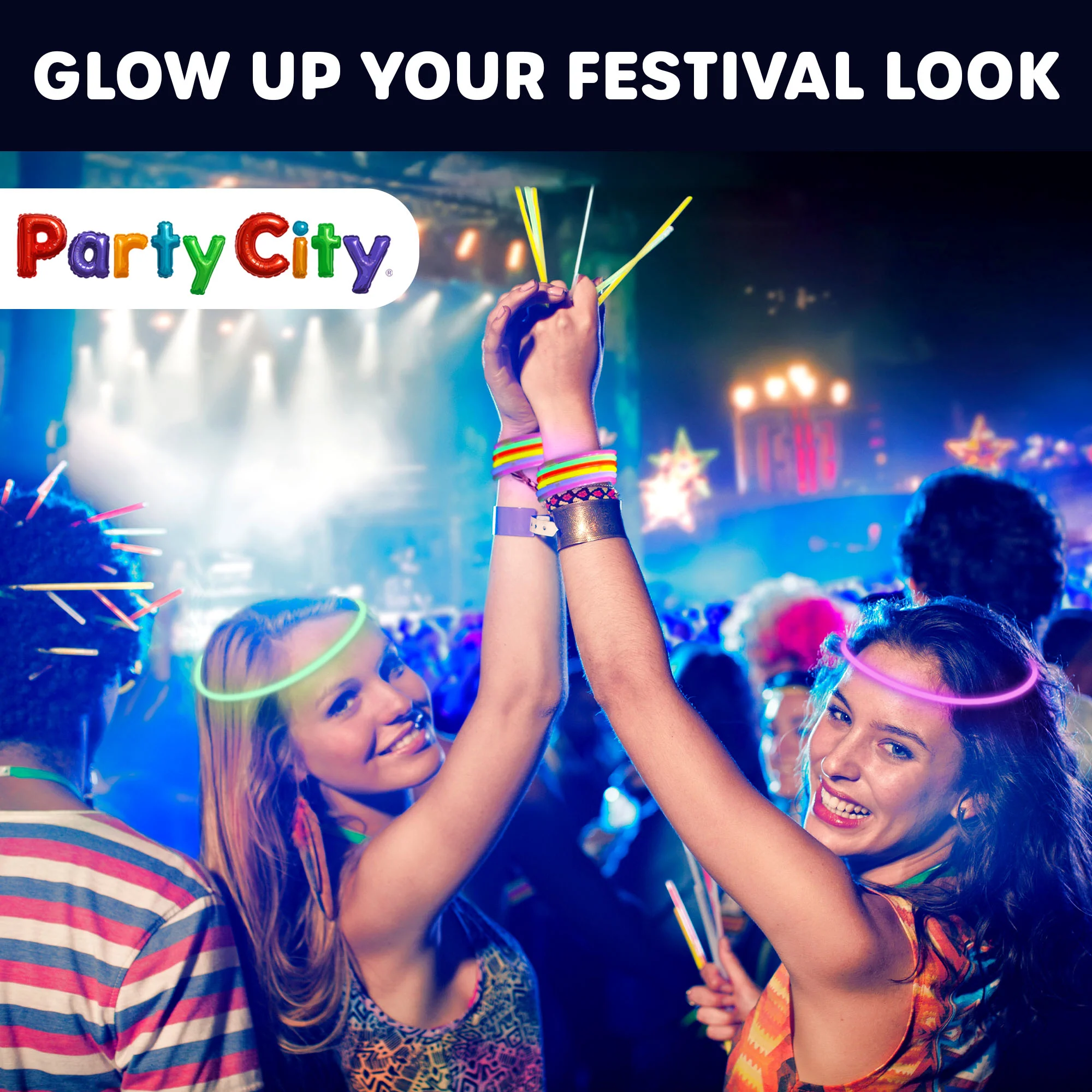 Party City 8" Bendable Glow Sticks Bulk Party Pack - 500pk - Image 7