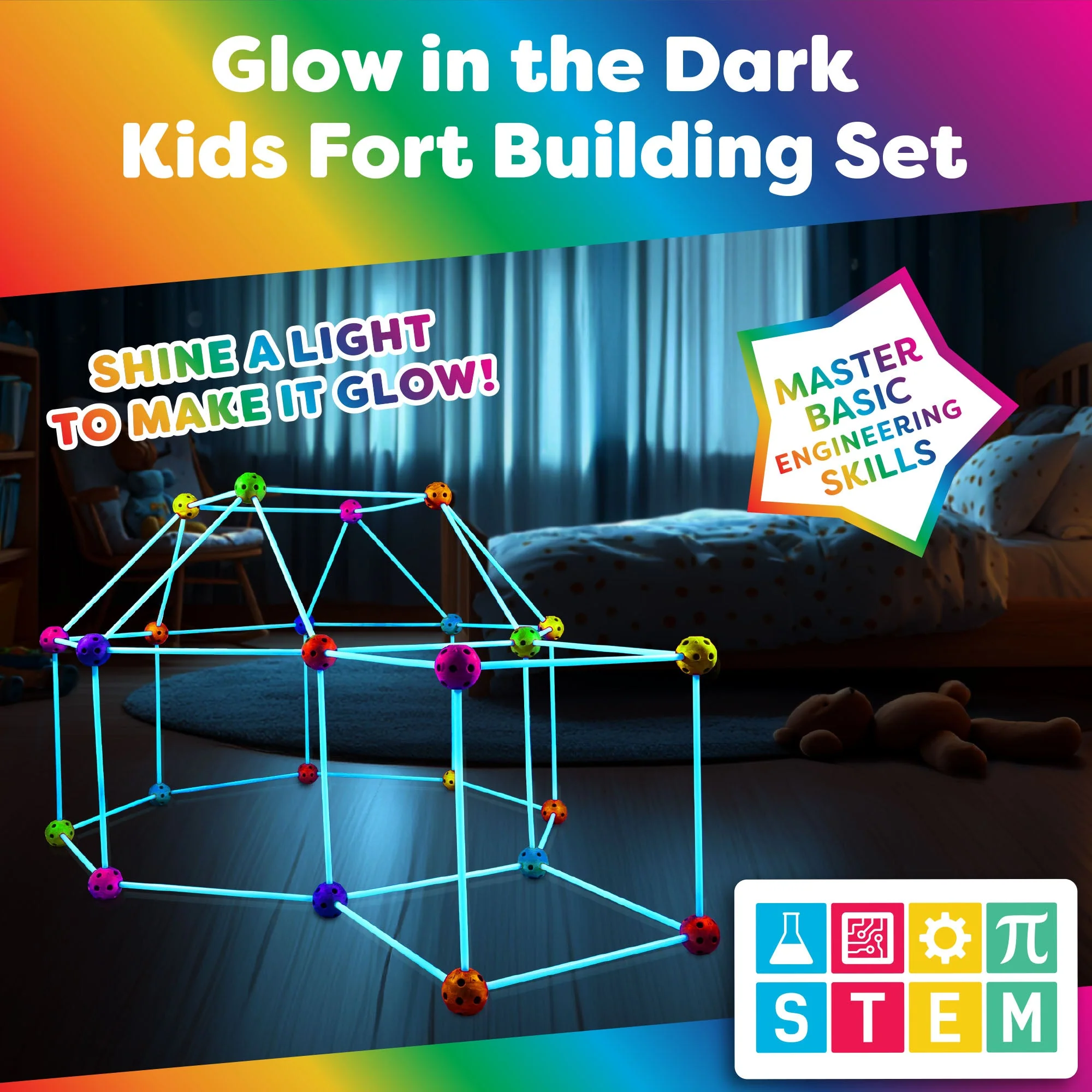 Power Your Fun Glow in the Dark Building Set - 90 Pieces - Image 3