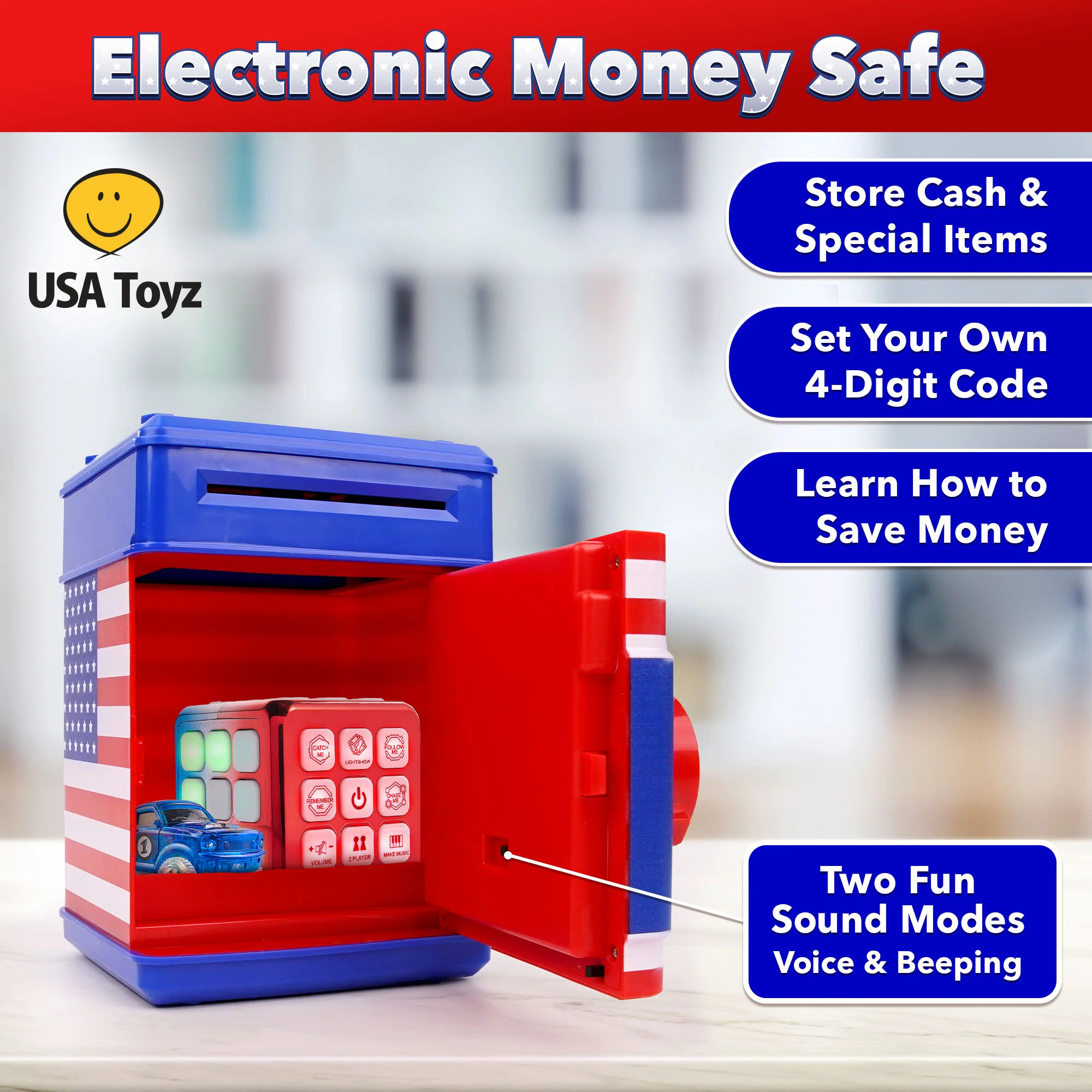 USA Toyz All-American Electronic Piggy Bank for Kids - Image 6