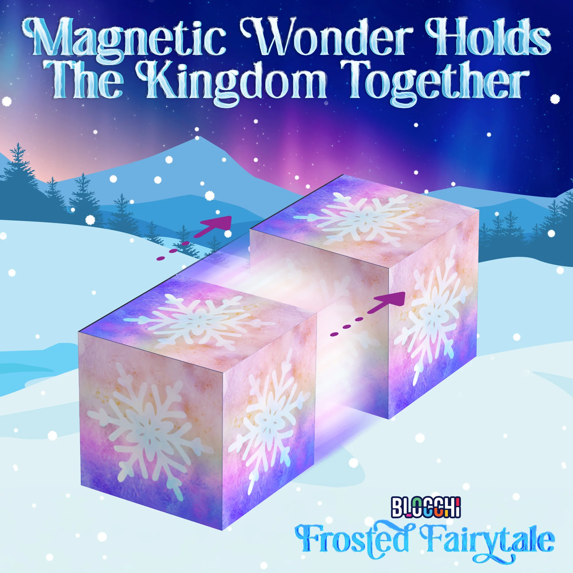 USA Toyz Blocchi Frosted Fairytale Magnetic Building Blocks Set Of 84pc - Image 4