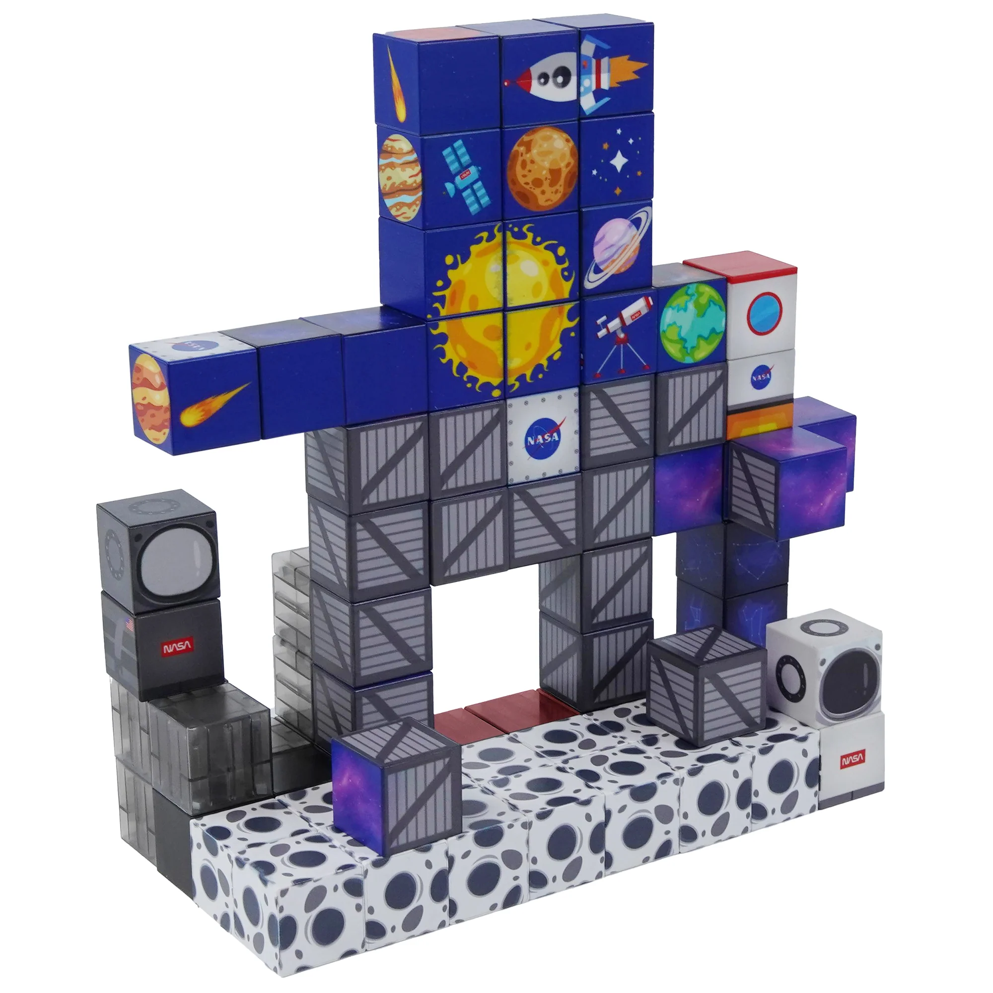 USA Toyz Blocchi Space Squad Magnetic Block Set 84 units - Image 10