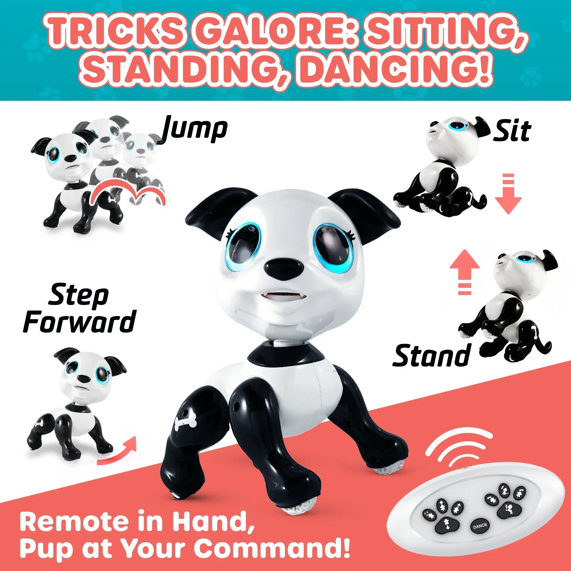 USA Toyz Robo Pets Puppy Toy - Black - Image 3