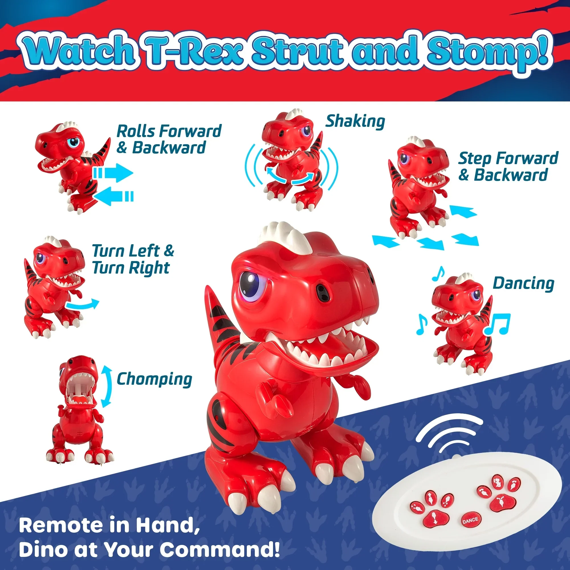 USA Toyz Robot Pets T-Rex Dinosaur Toy - Red - Image 3