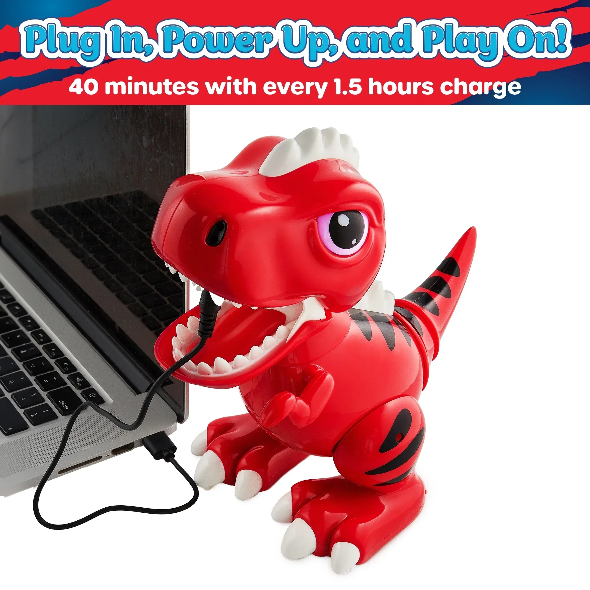 USA Toyz Robot Pets T-Rex Dinosaur Toy - Red - Image 6